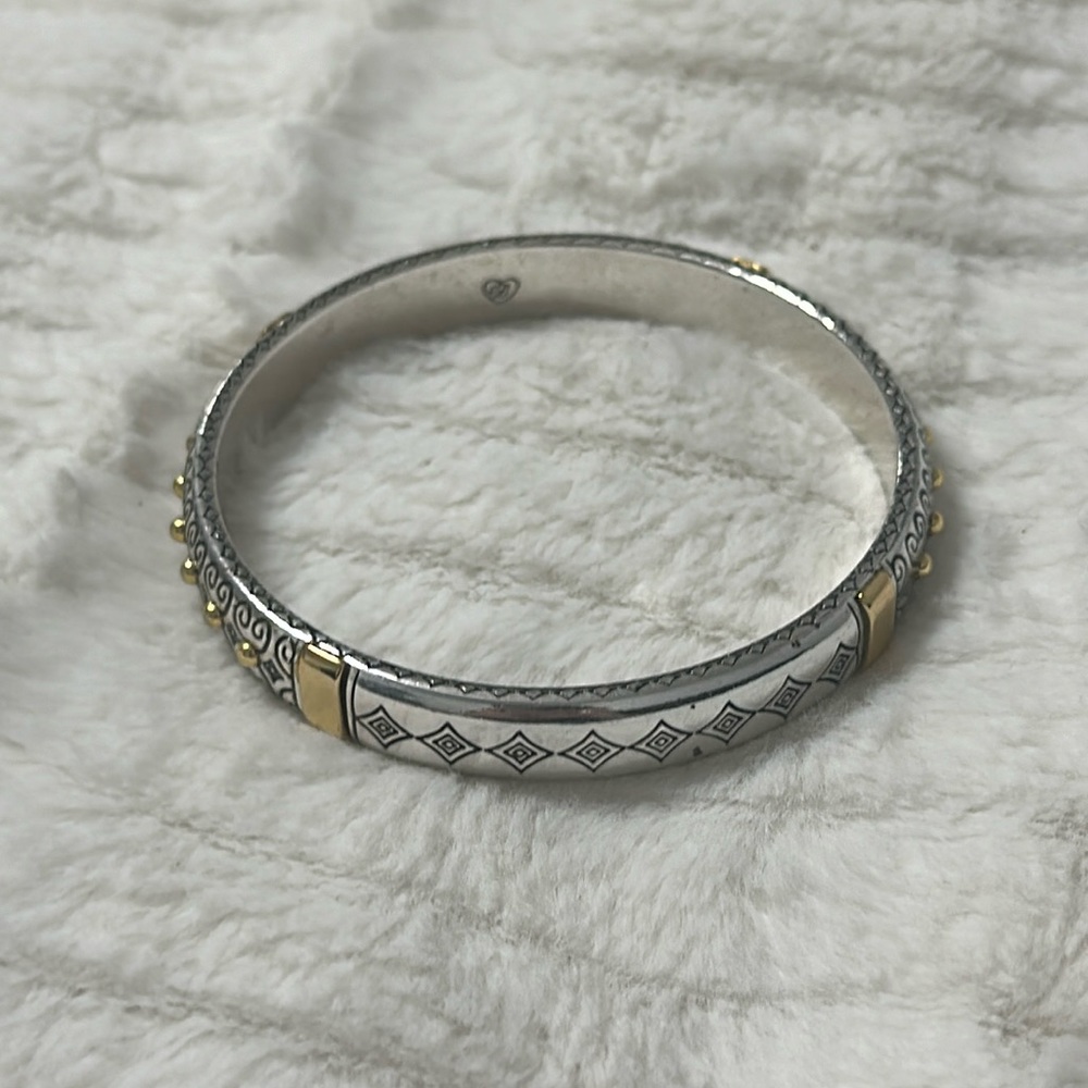 Brighton Silver and Gold Bangle Bracelet